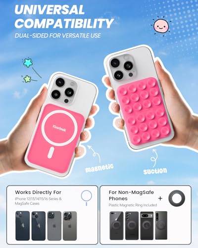 Klearlook Magnetic Suction Phone Mount for MagSafe Case, Hot Pink - color: Hot Pink
