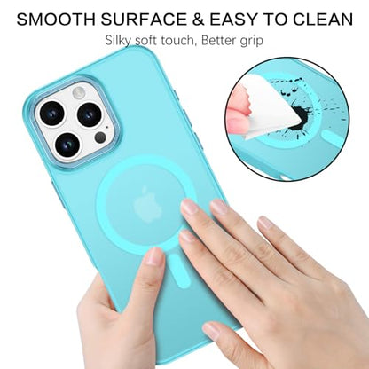 BENTOBEN Magnetic for iPhone 16 Pro Max Case,(Compatible with MagSafe) (Military Grade Drop Protection) Slim Translucent Matte Shockproof with Anti-Fingerprint Phone Case 6.9",Teal Blue - color: Teal Blue