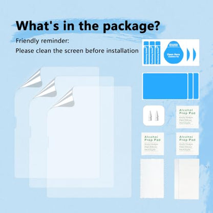 3 Pack Paper Screen Protector for iPad Pro 13" M5 2025/M4 2024+2 Pencil Tip - size: Pro 13" M5/M4 2025/2024