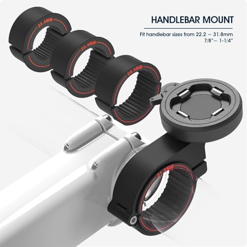 Bike Phone Mount, Handhlebar Holder for Motorcycle Scooter MTB Road E-Bike - style: Quad-Clip Handlebar Mount