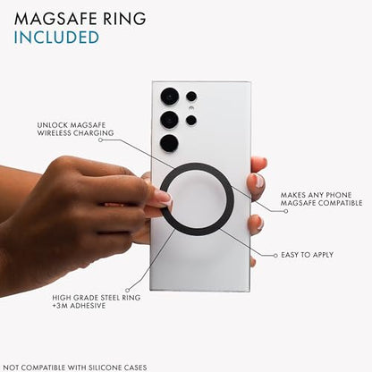 LOVEHANDLE PRO for MagSafe Phone Grip + Kickstand - Black Silicone