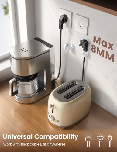 Lamicall Crystal-Clear Cable Clips & Phone Stand for Desk