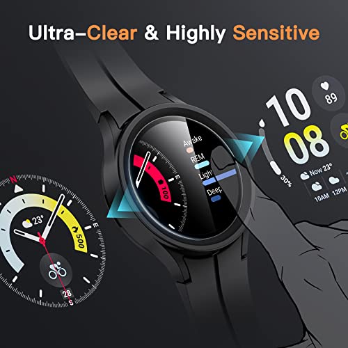 JETech Screen Protector for Samsung Galaxy Watch 5 Pro 45mm, 3-Pack | Tempered Glass Protection, HD Clear, Anti-Scratch Design - size: Galaxy Watch 5 Pro 45mm