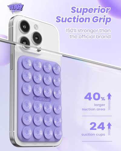 Klearlook Magnetic Suction Phone Mount for MagSafe Case, Lavender - color: Lavender