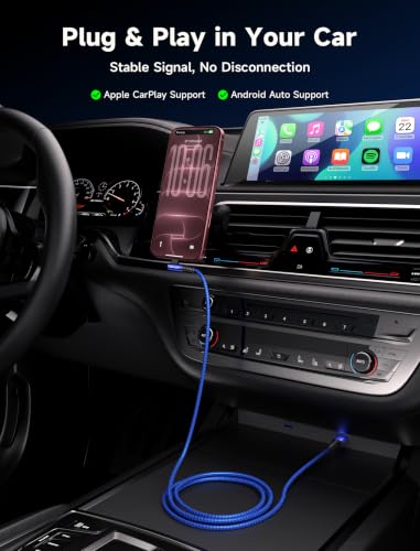 JSAUX USB C Cable for iPhone 18 Pro Max, Samsung, Car Carplay, 2-Pack 6.6ft - color: Blue, size: 6.6ft+6.6ft