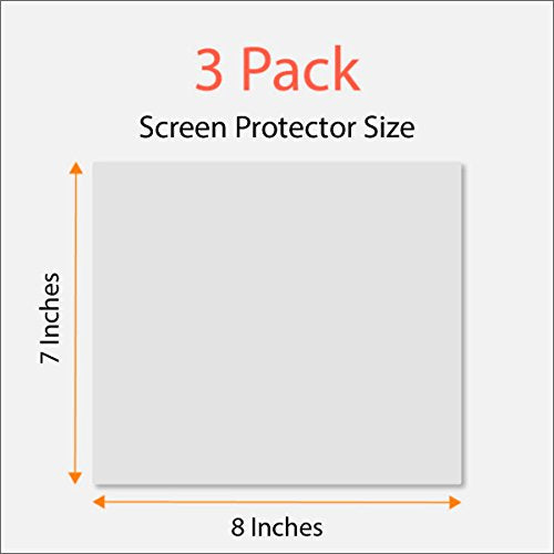 Universal Trimmable Screen Protector for All Scion Navigation (3-Pack), Anti-Glare and Anti Finger Print, 8 x 7 inches