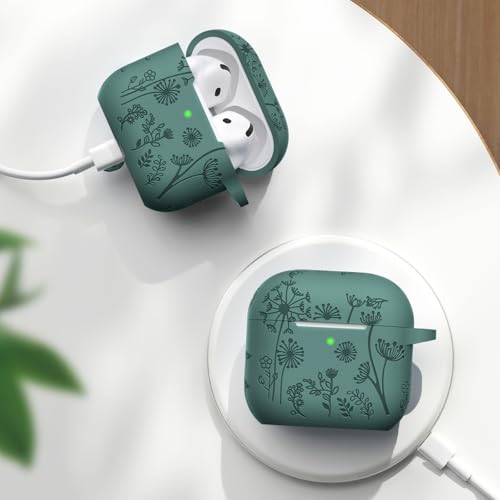 Lerobo for AirPods 4 AirPods 5 Case with Cleaner Kit & Keychain, Pine Green - color: A-Green, size: AirPods 5&4