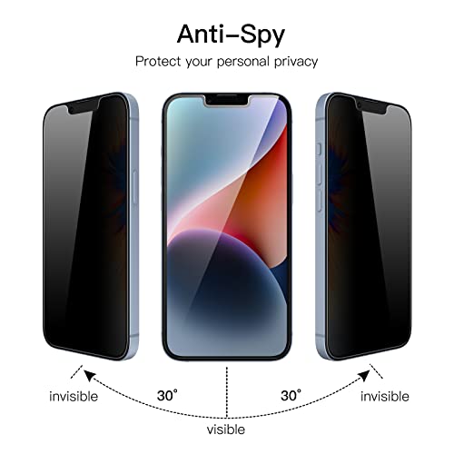 JETech Privacy Screen Protector for iPhone 14, 2-Pack - size: iPhone 14