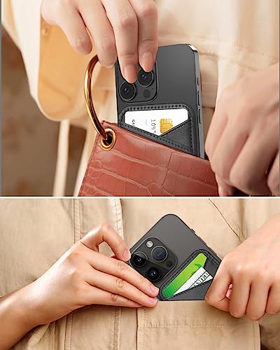 Miroddi for MagSafe Wallet, Ultra-Thin Magnetic Wallet with 2 Card Slots | RFID Blocking, No More Falling, Strongest Magnetic Card Holder for iPhone 17/16/15/14/13/12 Series & Pixel 10 Series, Black - color: Black