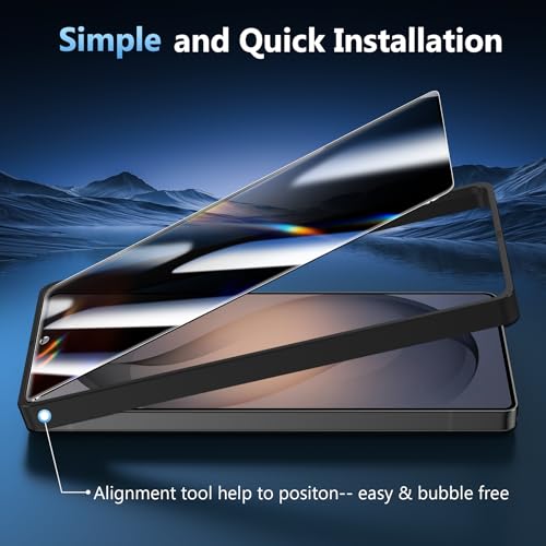 2 Pack for Samsung Galaxy S26 Ultra Privacy Screen Protector Glass | Fingerprint Unlocking, 25° Anti Spy S26 Ultra Screen Protector, Full Coverage, Case Friendly, Easy Installation - size: Galaxy S26 Ultra