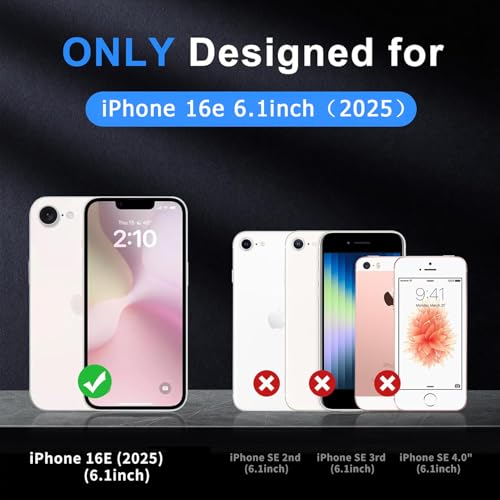 Battery Case for iPhone 16e, 10000mAh High Capacity Portable Charger Case, Rechargeable Smart Battery Pack Compatible with iPhone 16e 6.1 inch Charging, Support Wireless & Carplay - Black - size: iPhone 16e (6.1 inch)