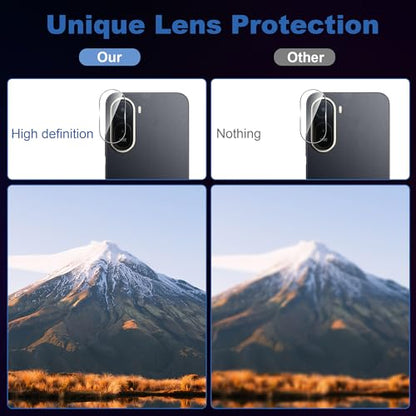 for Redmi A7 Pro 5G Screen Protector with Camera Lens Protector, 9H Hardness Anti-Scratch Tempered Glass flim, Case Friendly,(2+2 PACK) - color: Redmi A7 Pro 5G