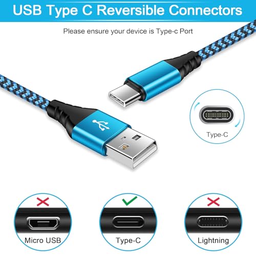 USB Wall Charger Block Fast Charging Brick for Samsung Galaxy S26 S25 S24FE - color: Blue+Purple+Rose