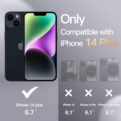 JETech Silicone Case for iPhone 14 Plus, Black | Silky Soft Touch, Shockproof Protection, Scratch Resistant, Microfiber Lining - color: Black, size: iPhone 14 Plus