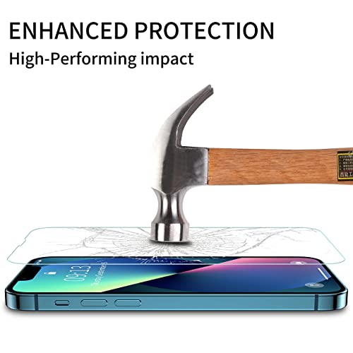 ImpactStrong Shatterproof Tempered Glass Screen Protector for iPhone 13 Pro Max [Easy Installation Frame] [Bubble Free] [9H Hardness] [Full Coverage] Case Friendly, 6.7 Inch - (3-Pack) - size: iPhone 13 Pro Max