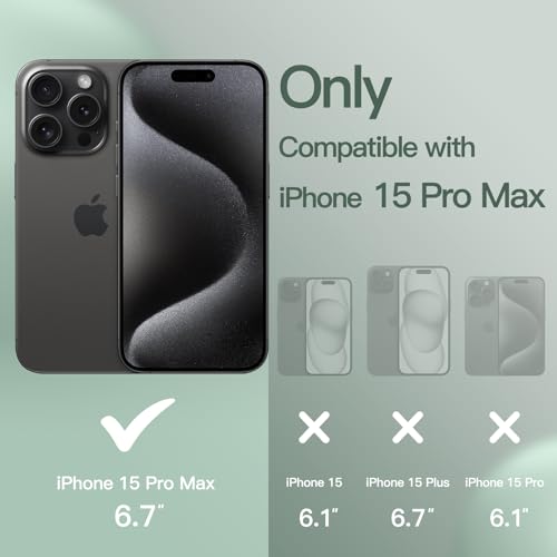 JETech Silicone Case for iPhone 15 Pro Max, Midnight Green | Silky Soft Touch, Shockproof Protection, Scratch Resistant, Microfiber Lining - color: Midnight Green, size: iPhone 15 Pro Max