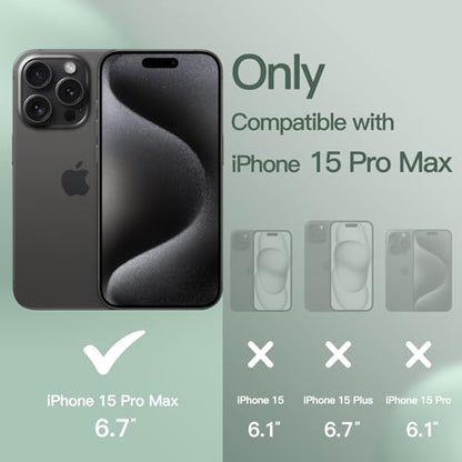 JETech Silicone Case for iPhone 15 Pro Max, Midnight Green | Silky Soft Touch, Shockproof Protection, Scratch Resistant, Microfiber Lining - color: Midnight Green, size: iPhone 15 Pro Max