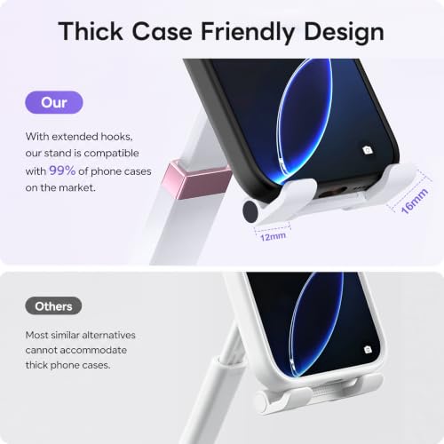 Cell Phone Stand Cute Mobile Holder For iPhone Desk Office Accessories - color: 01-White