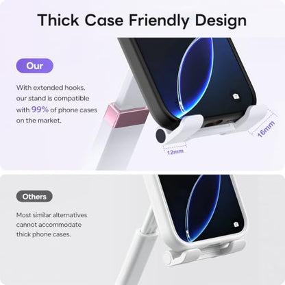 Cell Phone Stand Cute Mobile Holder For iPhone Desk Office Accessories - color: 01-White