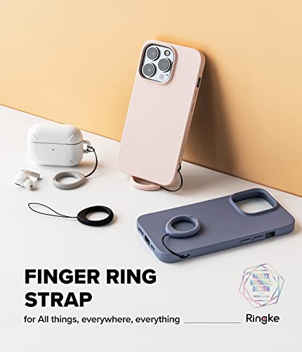 Ringke Camera and Phone Strap [Finger Ring Strap Black & Light Gray] - color: Black & Light Gray
