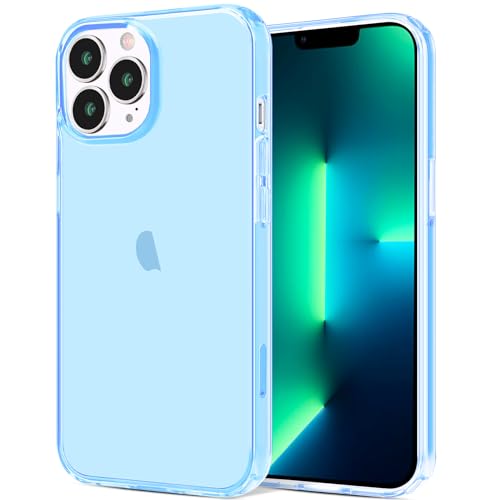JJGoo Compatible with iPhone 13 Pro Max Case Clear, Transparent Soft Shockproof Protective Slim Thin Bumper Cover Phone Case, Blue - color: Clear Blue