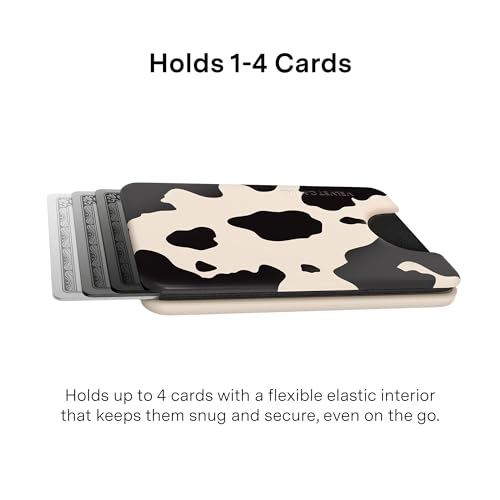 VELVET CAVIAR compatible with MagSafe Wallet - Magnetic Card Holder - color: Cow Print