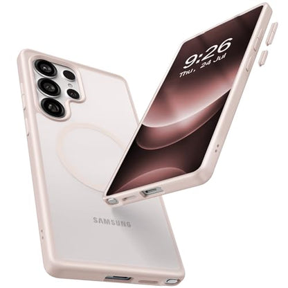 Maledan Magnetic Case for Samsung Galaxy S25 Ultra [Stain-Resistant] [Military-Grade Protection] [Compatible with MagSafe] [Anti-Yellowing] - S25 Ultra Case Bumper Cover, StainGuard Titanium Champagne - color: StainGuard Titanium Champagne