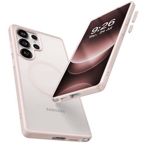 Maledan Magnetic Case for Samsung Galaxy S25 Ultra [Stain-Resistant] [Military-Grade Protection] [Compatible with MagSafe] [Anti-Yellowing] - S25 Ultra Case Bumper Cover, StainGuard Titanium Champagne - color: StainGuard Titanium Champagne