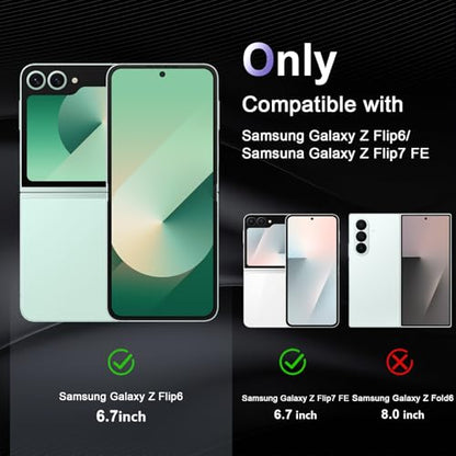Case for Samsung Galaxy Z Flip 6, Military Grade Drop Protection Clear Phone Case, Yellowing Resistant, Anti-Scratch Hard PC Back, Shockproof Hard Ultra-Thin Protective Cover, Transparent - size: Samsung Galaxy Z Flip6