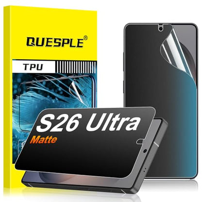 2 Pack for Samsung Galaxy S26 Ultra Anti-Glare Matte Privacy Screen Protector, Smooth and Responsive Touch Flexible EPU Film, [Support Fingerprint Unlock] [Self-Healing] [Not Glass] - size: Samsung Galaxy S26 Ultra