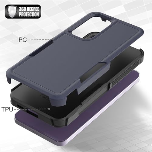 Dionsibei Designed for Samsung Galaxy A52 5G Case 2 in 1 Military Grade Drop Heavy Duty Rugged Shockproof Protective Cover Case for Galaxy A52 5G Phone Case (Blue) - color: Blue
