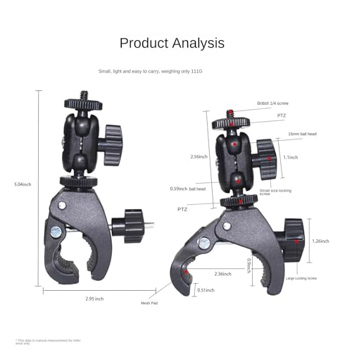 Phone Holder with Clamp，Cell Phone Holder Mount Clip for Golf Cart,Wheelchair Walker,Universal Phone Mount Holder.