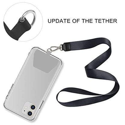 COCASES Phone Tether Tab, Phone Lanyard Strap Tab, 2 Pack Grey - color: Gary