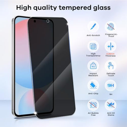 3+3 for Samsung Galaxy S24 FE 5G Privacy Screen Protector Camera Protector - size: Galaxy S24 FE Privacy