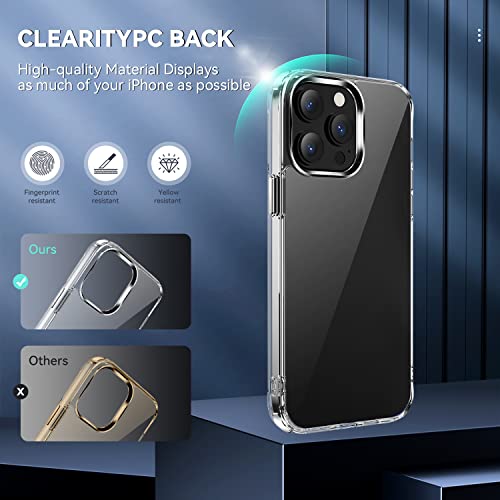 navor Transparent Diamond Clear Phone Case Compatible with iPhone 14 Pro Max 6.7-inch Lightweight Anti-Yellowing Scratch-Resistant Slim Fit Shockproof Military Grade Anti Drop [Clear] - size: iPhone 14 Pro Max 6.7"