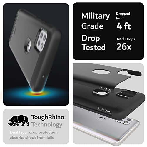 TUDIA DualShield Designed for Motorola One 5G ACE Phone Case 2021, [Merge] Shockproof Military Grade Dual Layer Tough Slim Heavy Duty Protection for Moto One 5G UW ACE Case - Matte Black - color: Matte Black