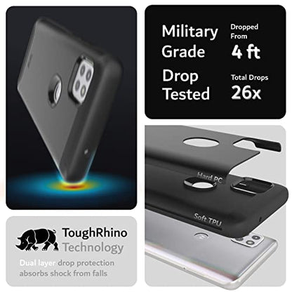 TUDIA DualShield Designed for Motorola One 5G ACE Phone Case 2021, [Merge] Shockproof Military Grade Dual Layer Tough Slim Heavy Duty Protection for Moto One 5G UW ACE Case - Matte Black - color: Matte Black