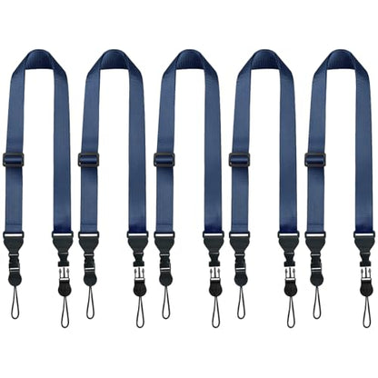 FIEIL 5 Pack Nylon iPad Strap, Adjustable Camera Neck Strap, Comfortable Shoulder Strap for iPad, Cellphone Tablet, Camera, Laptop, Binocular, Luggage Bag(Royal Blue Universal Neck Lanyard) - size: 5 Pack Royal Blue