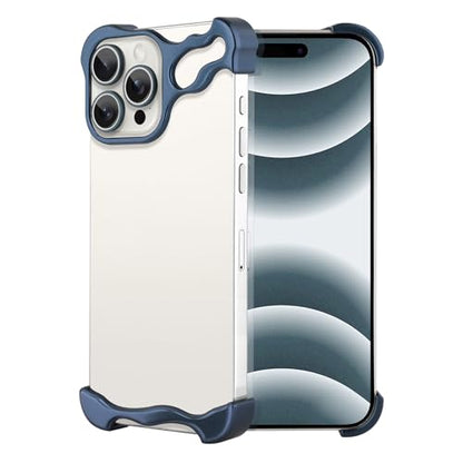 Frameless Phone Case Crafted for iPhone 16 Pro Max Blue - color: Aluminum Blue, size: iPhone 16 Pro Max