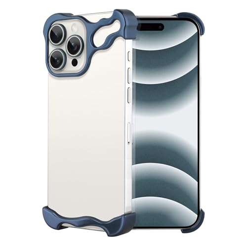 Frameless Phone Case Crafted for iPhone 16 Pro Max Blue - color: Aluminum Blue, size: iPhone 16 Pro Max