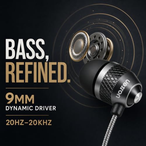 Betron B25 Earphones, Noise Isolating in-Ear Wired Headphones, Black - color: Black