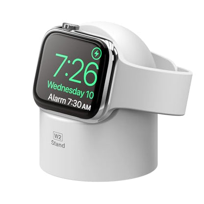 elago W2 Charger Stand Compatible with Apple Watch Series Ultra3/Ultra2/Ultra/11/10/9/8/7/6/5/4/3/2/1/SE3/SE2/SE1 (49mm, 46mm, 45mm, 44mm, 42mm, 41mm, 40mm, 38mm) - color: White
