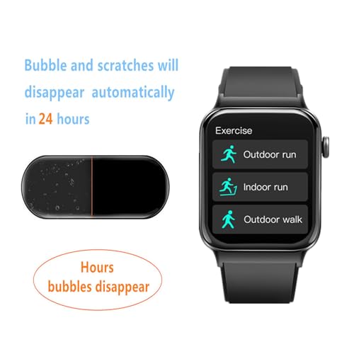 Screen Protector Compatible for STECEi T50S Smart Watch 1.85" (6 Pack) Full Coverage Clear TPU Soft Film
