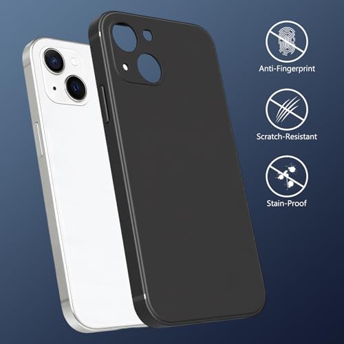 FanTEK Phone Case Compatible with iPhone 14 Case, Anti-Scratch & Fingerprint Phone Case Protective Cover, Matte Black - size: iPhone 14