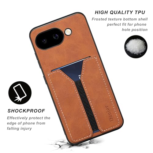 Kowauri Case for Google Pixel 9a, PU Leather Wallet Case with Credit Card Slot Holder Ultra Slim Protector Cover for Google Pixel 9a (Brown) - color: Brown