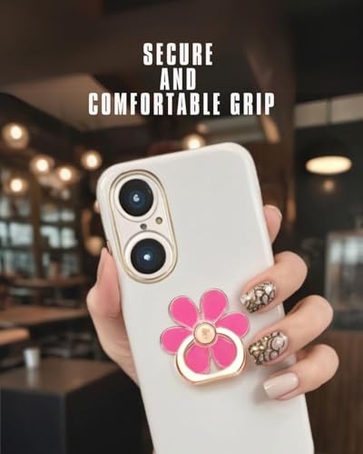 NXVX Phone Ring Holder Set, White & Magenta, 2-Pack Grip - color: White/Magenta