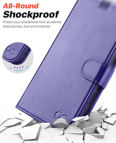 OCASE for iPhone 16 Case Detachable Wallet Case with Card Holder, 2 in 1 Pu Leather Flip Folio with RFID Blocking Stand Wrist Strap Shockproof Phone Cover 6.1 Inch 2024, Purple - color: Purple, size: iPhone 16