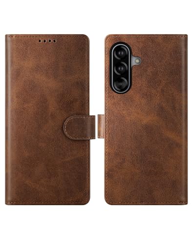 Feitenn for Samsung Galaxy A17 5G (6.7") Case Wallet 2026 with 4 Card Holders Kickstand, PU Flip Leather Magnetic Closure Folio Shockproof Protective Cover, Brown - color: Brown, size: Samsung Galaxy A17 5G