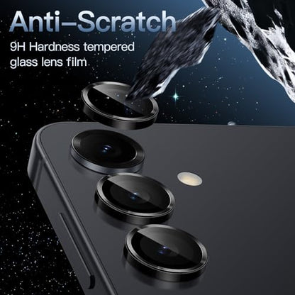 JETech Camera Lens Protector for Samsung Galaxy S25, Black, 1 Set - color: Black