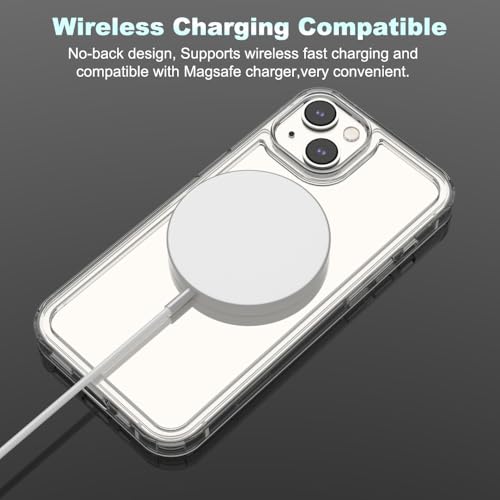 for iPhone 14/13 Clear Bumper Frame No-Back Case, Thin Ultra-Light Anti-Yellowing Transparent Protection Heat Dissipation Bezel Phone Cover Case 6.1" - color: Clear, size: iPhone 14/13